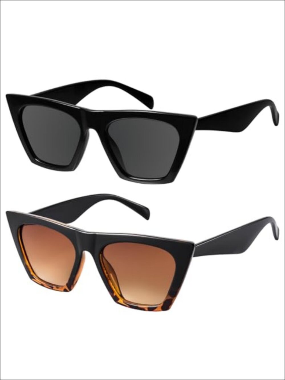 Square Cat Eye Sunglasses for Women UV400 Full Frame Retro
